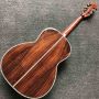 Custom Real Abalone Solid Cedar Top Ebony Fingerboard Rosewood Back Side Electric Acoustic Guitar