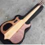 Custom Burst Maple Active Pickup 6 Strings Ebony Fingerboard Neck Through Body Electric Bass Guitar