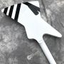 Custom Shop Electric Guitar With White Black Stripes Accept Logo Shape be Customized