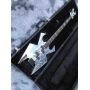 Custom Neck Through Body Ebony Fingerboard 4 Strings Crack Mirror Electric Bass Guitar Accept Customized Guitar Bass Project