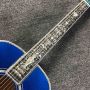Solid Spruce Top Mahogany Neck Burst Maple Veneer Ebony Fingerboard Abalone Customized Pickguard Om45s Style Acoustic Guitar