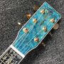 Solid Spruce Top Mahogany Neck Burst Maple Veneer Ebony Fingerboard Abalone Customized Pickguard Om45s Style Acoustic Guitar