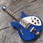 Semi F Hole Rosewood Fingerboard 360 Rick Style Electric Guitar in Blue Paint Color