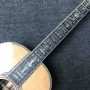 Custom 39 Inch OOO Body Real Abalone Big Vase Ebony Fingerboard Electric Acoustic Guitar
