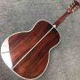Custom 39 Inch OOO Body Real Abalone Big Vase Ebony Fingerboard Electric Acoustic Guitar