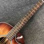 Custom KOA Wood Cutaway 6 Strings Acoustic Electric Guitar with Armrest Rosewood Fingerboard KOA Wood Back Side