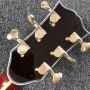 Custom AA All Solid KOA Wood 43 Inch Design Jumbo Body Acoustic Guitar Abalone Binding with Logo on Headstock is OK