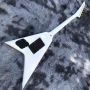 Custom White Color Golden Hardwares Blocks Inlay On Rosewood Fingerboard Flying V Electric Guitar