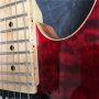 Left Handed Electric Guitar in Metal Red
