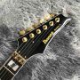 Custom High Gloss Black Iban Style Destroyer Duplex Flord Rose Tremolo System Electric Guitar