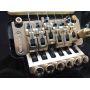 Custom High Gloss Black Iban Style Destroyer Duplex Flord Rose Tremolo System Electric Guitar