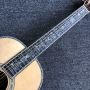 Custom OOO Style 39 Inch 44mm Nut Wide Solid Wood Acoustic Electric Guitar with Electronic EQ