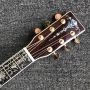 Custom OOO Style 39 Inch 44mm Nut Wide Solid Wood Acoustic Electric Guitar with Electronic EQ