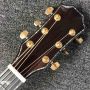 Ebony Fingerboard 41 Inch Acoustic Electric Guitar with Arm Rest Real Abalone Aaaa Solid Spruce Top Cutaway Acoustic Guitar