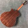 Ebony Fingerboard 41 Inch Acoustic Electric Guitar with Arm Rest Real Abalone Aaaa Solid Spruce Top Cutaway Acoustic Guitar