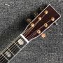Custom Grand Solid Spruce Wood Top Yellow Top Ebony Fingerboard All Abalone Binding Acoustic Electric Guitar Accept Customized Logo on Headstock