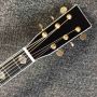 Custom Solid Spruce Top Rosewood Back Side All Abalone Binding Ebony Fingerboard Acoustic Electric Guitar with Electronic Pickup EQ Accept Customized Logo