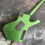 Custom Irregular Shape Electric Guitar with Pentagram Shell Mosaic Fingerboard in Green Color