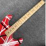 5150 Striped Series Red/Black/White Maple Fingerboard Floyd Locking Tremol Eddie Van Halen Style Electric Guitar