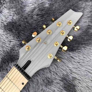 Custom Multi-scaled 8 Strings Iban Fanned Frets Electric Guitar with Gold Hardware Maple Fingerboard