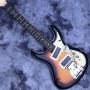 1966 Ventures Mosrite Zero Fret Jrm Johnny Ramone Sunburst Electric Guitar Tremolo Tailpiece Dual Black P-90 Pickups Cream Pickguard
