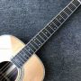 Solid Cedar Top Herringbone Fishbone Binding Ebony Fingerboard 28 OM Style Acoustic Guitar