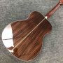 Solid Cedar Top Herringbone Fishbone Binding Ebony Fingerboard 28 OM Style Acoustic Guitar