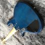 Custom 6 String Electric Bass Guitar with EMSs Pickup in Purple Gold Hardware