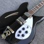 Custom Hollow Body Rick 360 Jazz Electric Guitar in Black