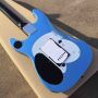 Custom Tom Morello Arm Homeless Metallic Blue Electric Guitar with Black FloydRose Tremolo Bridge and White MOP Dot Fingerboard
