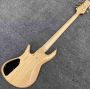 Solid Flame Maple Top 5 Strings Bass Guitar Ebony Fingerboard Custom Gold Hardware Ash Wood Electric Bass