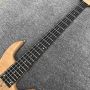 Solid Flame Maple Top 5 Strings Bass Guitar Ebony Fingerboard Custom Gold Hardware Ash Wood Electric Bass