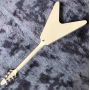 Custom Grand V Shaped Electric Guitar in Cream White