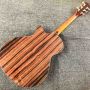 Custom Full Solid KOA Wood Abalone Binding Ebony Fingerboard 40 Inch Cocobolo Back and Sides Acoustic Guitar