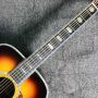Custom All Solid Wood Abalone Binding ONE PIECE Neck Through Body Solid Rosewood Back Side Acoustic Guitar with EQ in Sunburst