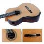 Custom Handmade Raised Fretboard and SinglePort Lattic Bracing Classic Guitar with Free Case