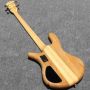 Custom 4 strings Tree Burl Top Neck Through Body Active 43 Inch High Gloss Natural Color Electric Bass Guitar Accept 5 Strings