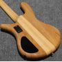 Custom 4 strings Tree Burl Top Neck Through Body Active 43 Inch High Gloss Natural Color Electric Bass Guitar Accept 5 Strings