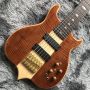 Custom Neck Through Body Ebony Fingerboard Active Pickup Burst Maple 6 Strings Alembics Style Bass Guitar Accept Bass Guitar Project Customized