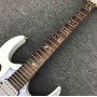 Custom Grand Tree Life Inlays 21 to 24 Frets Scalloped Electric Guitar with Gold Hardware in White