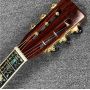 Custom Solid Red Spruce Top Bone Nut Full Abalone Inlay 00045aa Electric Acoustic Guitar Fishman Pickups Including Hardcase