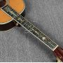Custom Solid Red Spruce Top Bone Nut Full Abalone Inlay 00045aa Electric Acoustic Guitar Fishman Pickups Including Hardcase