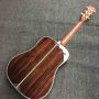 Solid Spruce Top Real Abalone Inlays Binding Deluxe Acoustic Guitar Life Tree Inlay Pickguard with Pickup Electronic