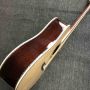 Solid Spruce Top Real Abalone Inlays Binding Deluxe Acoustic Guitar Life Tree Inlay Pickguard with Pickup Electronic
