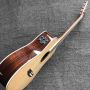 Custom All Solid Wood Fishbone Binding Double EQ Preamp Acoustic Guitar