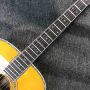 Custom Solid Spruce Wood D Body Yellow Painting Preamp Acoustic Guitar