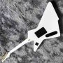 Custom Electric Guitar with Tremolo System Gold Hardware in White Color