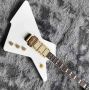 Custom Electric Guitar with Tremolo System Gold Hardware in White Color