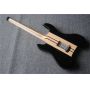 Custom Neck Through Body Headless Electric Guitar with Black Hardware