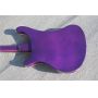 Custom 4 Strings Ricken Flamed Maple Top Electric Bass Guitar Hardware&Pickups in Purple Color